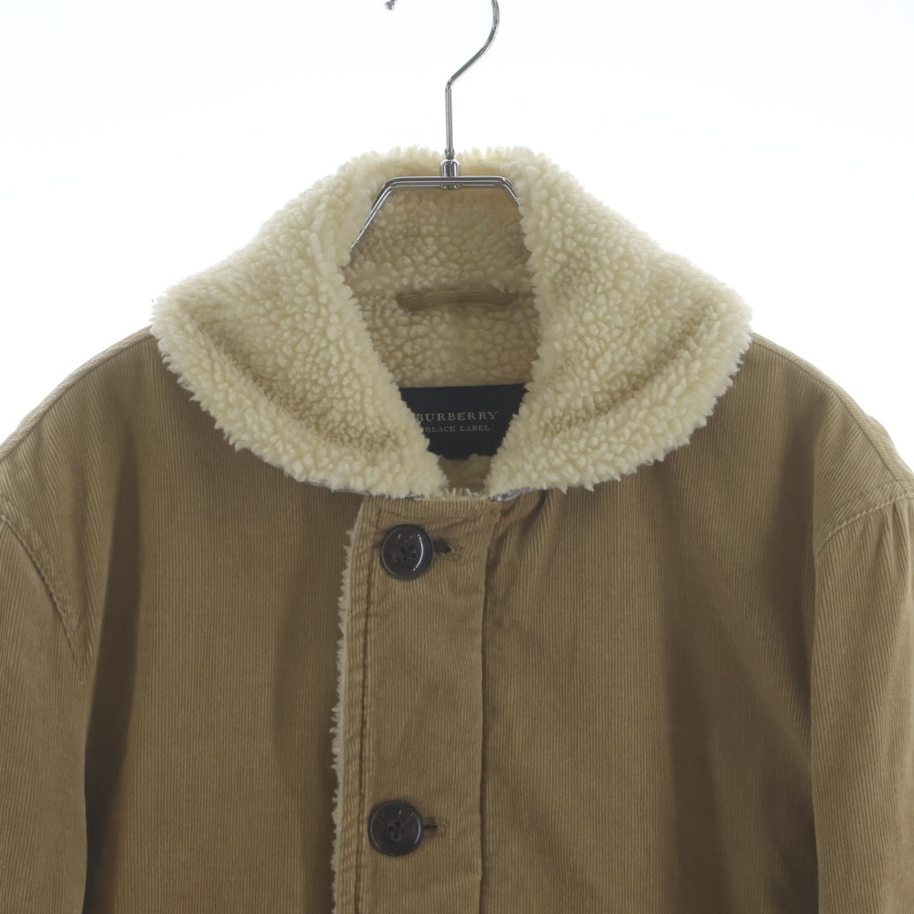 BURBERRY BLACK LABEL(バーバリー ブラックレーベル) コーデュロイ ボアジャケット D1F21-421-44 ベージュ