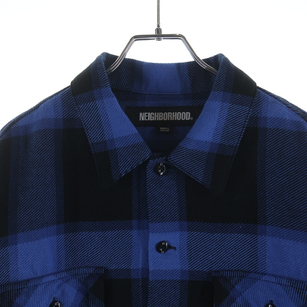 NEIGHBORHOOD(ネイバーフッド) 25AW BUFFALO CHECK SHIRT LS 252BENH-SHM02 バッファローチェック ネルシャツ ブルー