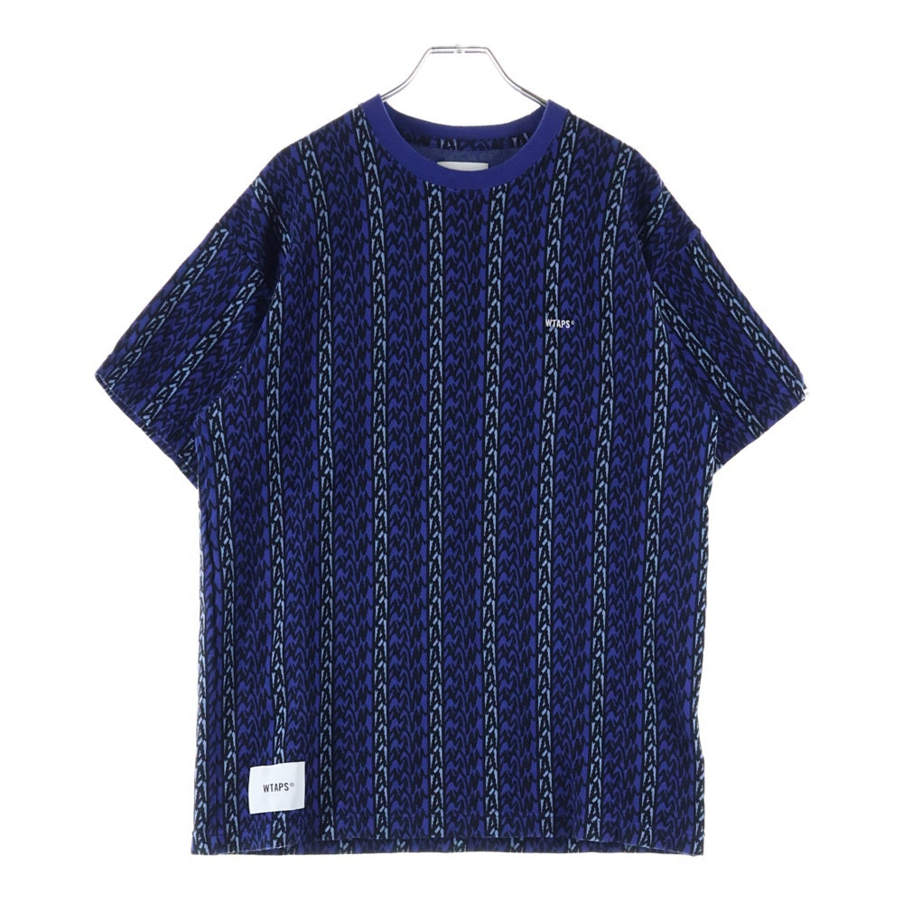 WTAPS(ダブルタップス) 24SS BDY 01/SS/COTTON.SIGN 241ATDT-CSM25 クルーネックTシャツ ブルー