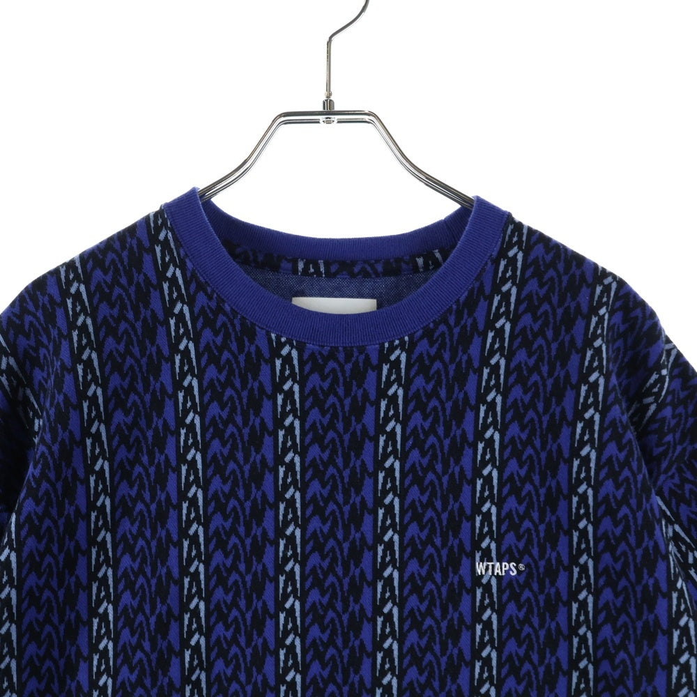 WTAPS(ダブルタップス) 24SS BDY 01/SS/COTTON.SIGN 241ATDT-CSM25 クルーネックTシャツ ブルー