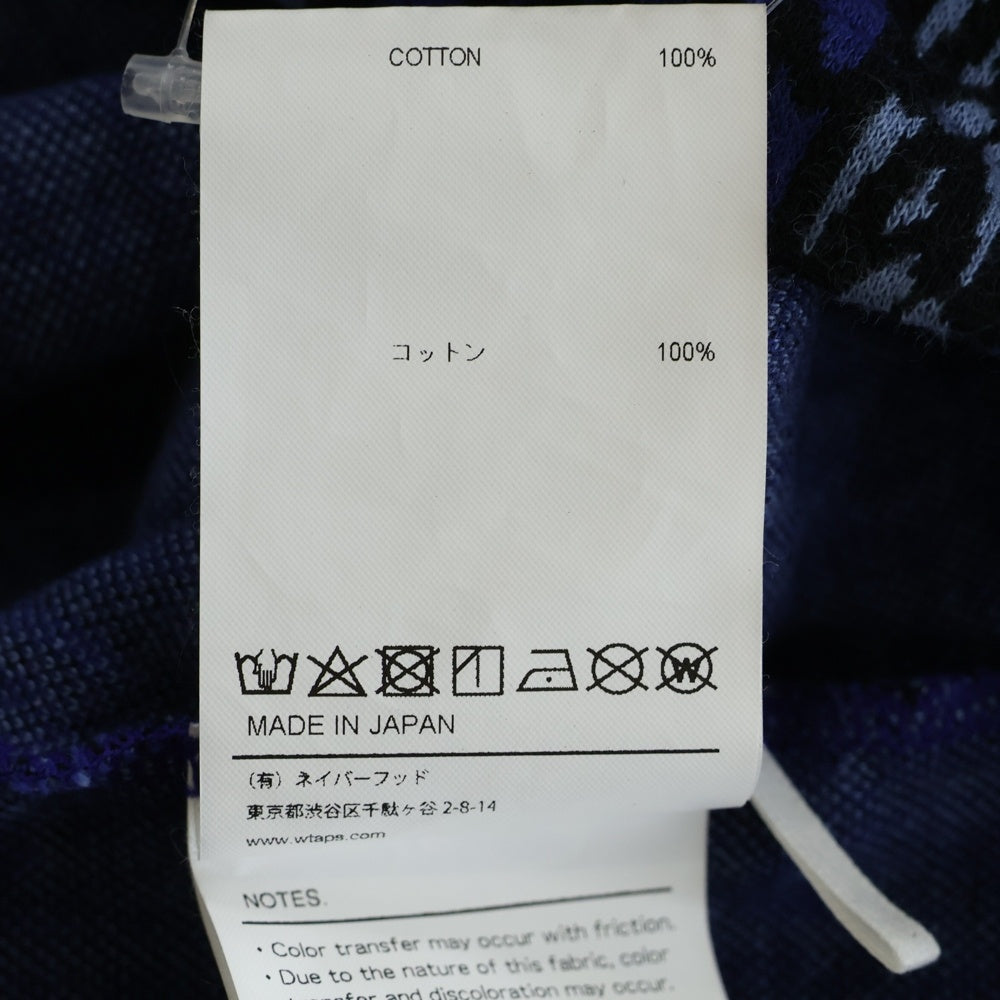 WTAPS(ダブルタップス) 24SS BDY 01/SS/COTTON.SIGN 241ATDT-CSM25 クルーネックTシャツ ブルー