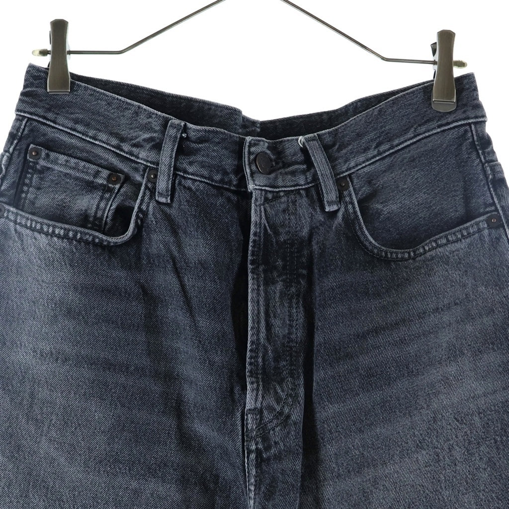 Acne Studios(アクネ ストゥディオズ) 1989 loose fit jeans ash Blcak B00322 ワイドデニム ブラック