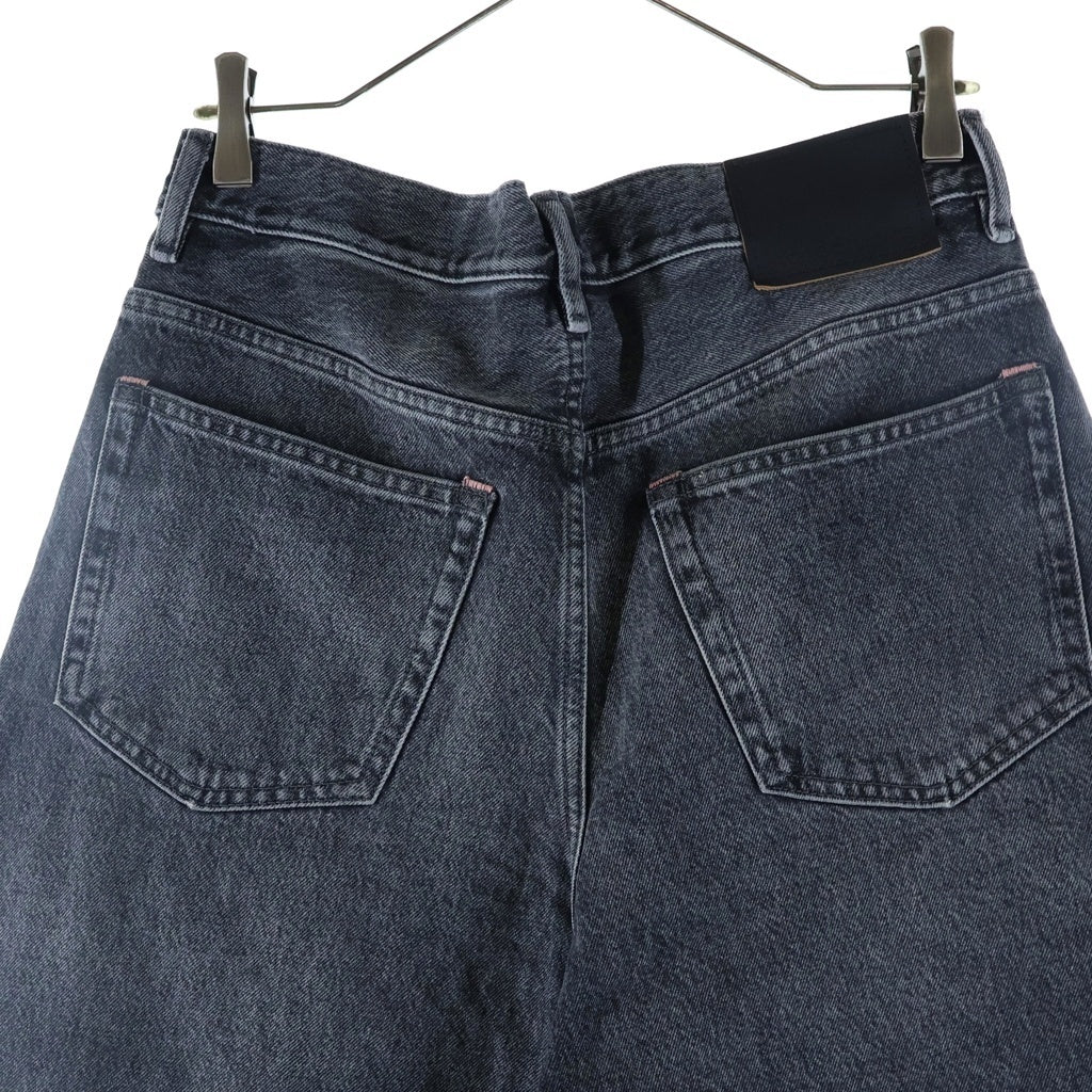 Acne Studios(アクネ ストゥディオズ) 1989 loose fit jeans ash Blcak B00322 ワイドデニム ブラック