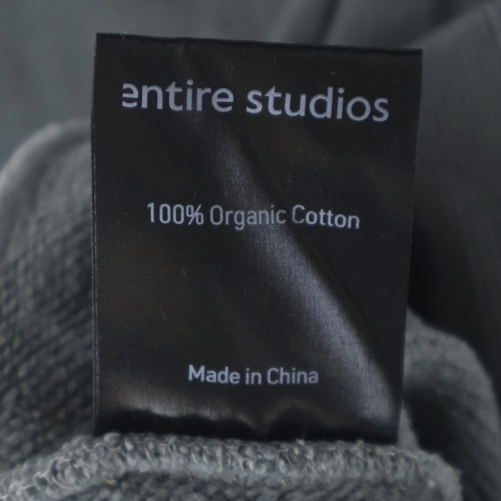 entire studios(エンタイア スタジオ) BOX CREW WASH ES2126 クロップド クルーネックスウェット グレー