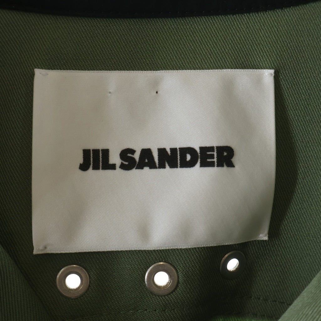 JIL SANDER(ジルサンダー) トロピカルウール ロングライン 長袖シャツ カーキ JSMU600828