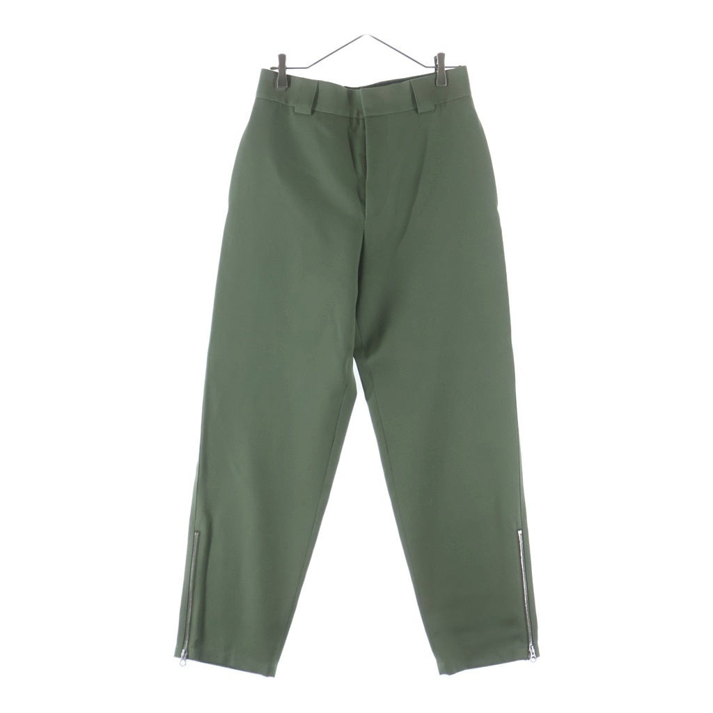 JIL SANDER(ジルサンダー) 22AW ウールギャバジン ジップデザイン スラックスパンツ JSMU311201 カーキ