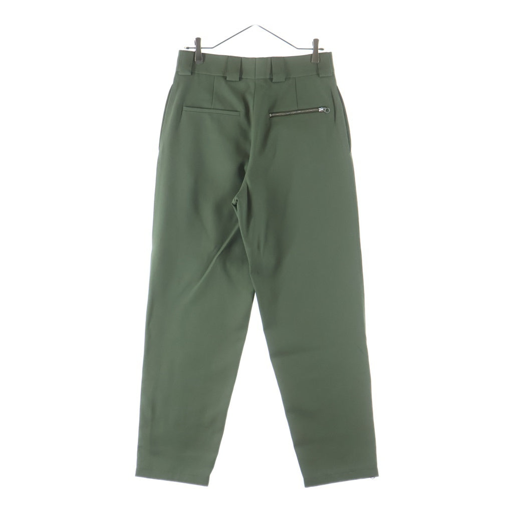 JIL SANDER(ジルサンダー) 22AW ウールギャバジン ジップデザイン スラックスパンツ JSMU311201 カーキ