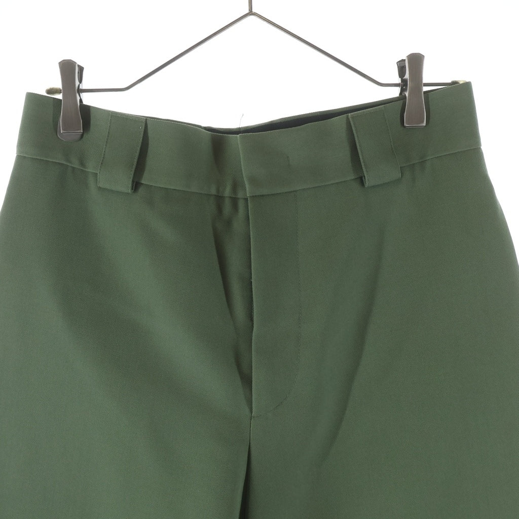 JIL SANDER(ジルサンダー) 22AW ウールギャバジン ジップデザイン スラックスパンツ JSMU311201 カーキ