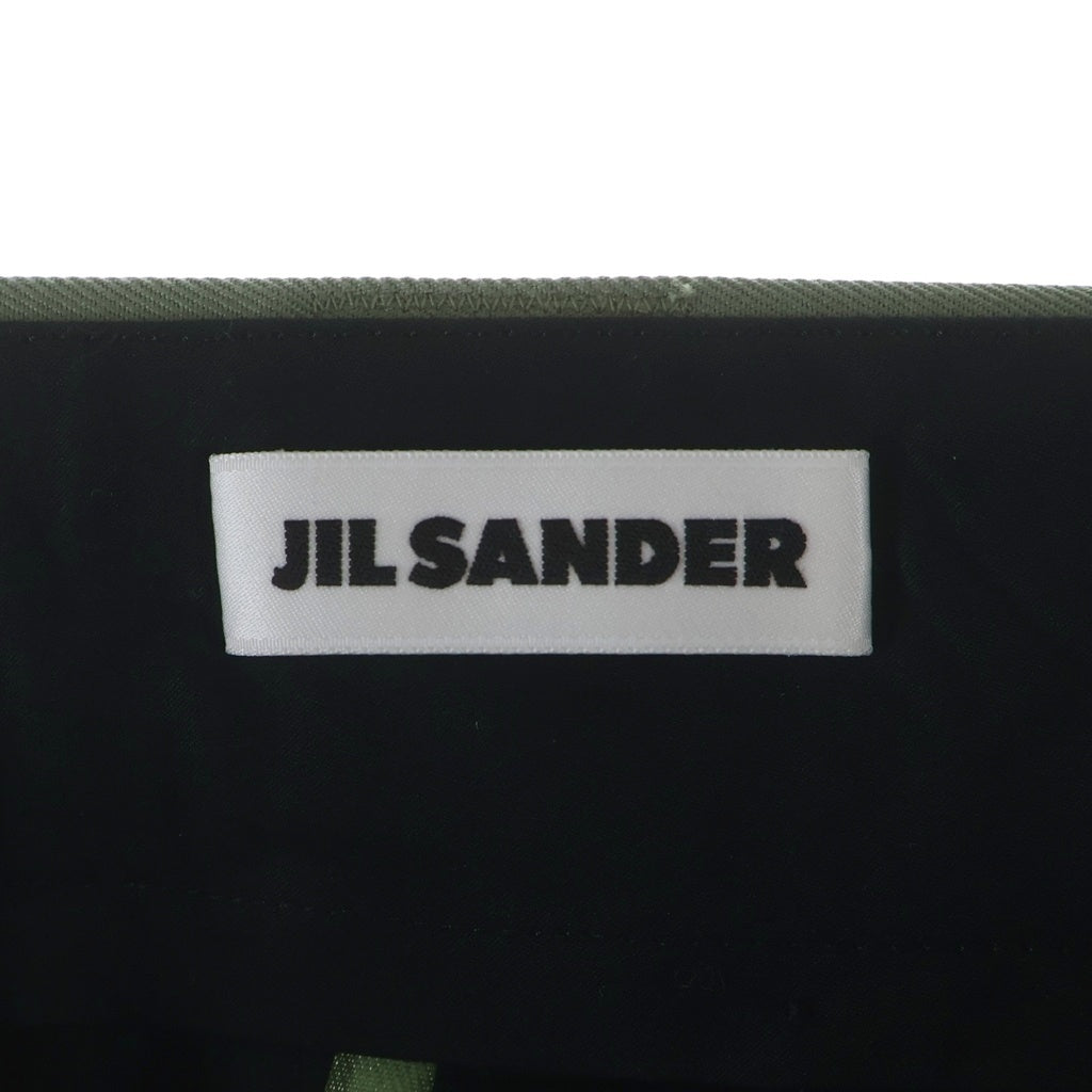 JIL SANDER(ジルサンダー) 22AW ウールギャバジン ジップデザイン スラックスパンツ JSMU311201 カーキ