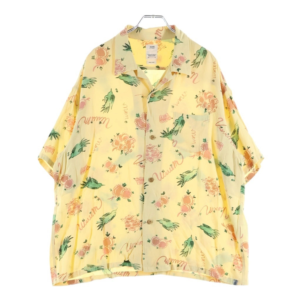 VISVIM(ヴィスヴィム) 22SS WALLIS SHIRT S/S SUNNYBIRD 0122105011017 ウォリス サニーバード オープンカラー半袖シャツ イエロー