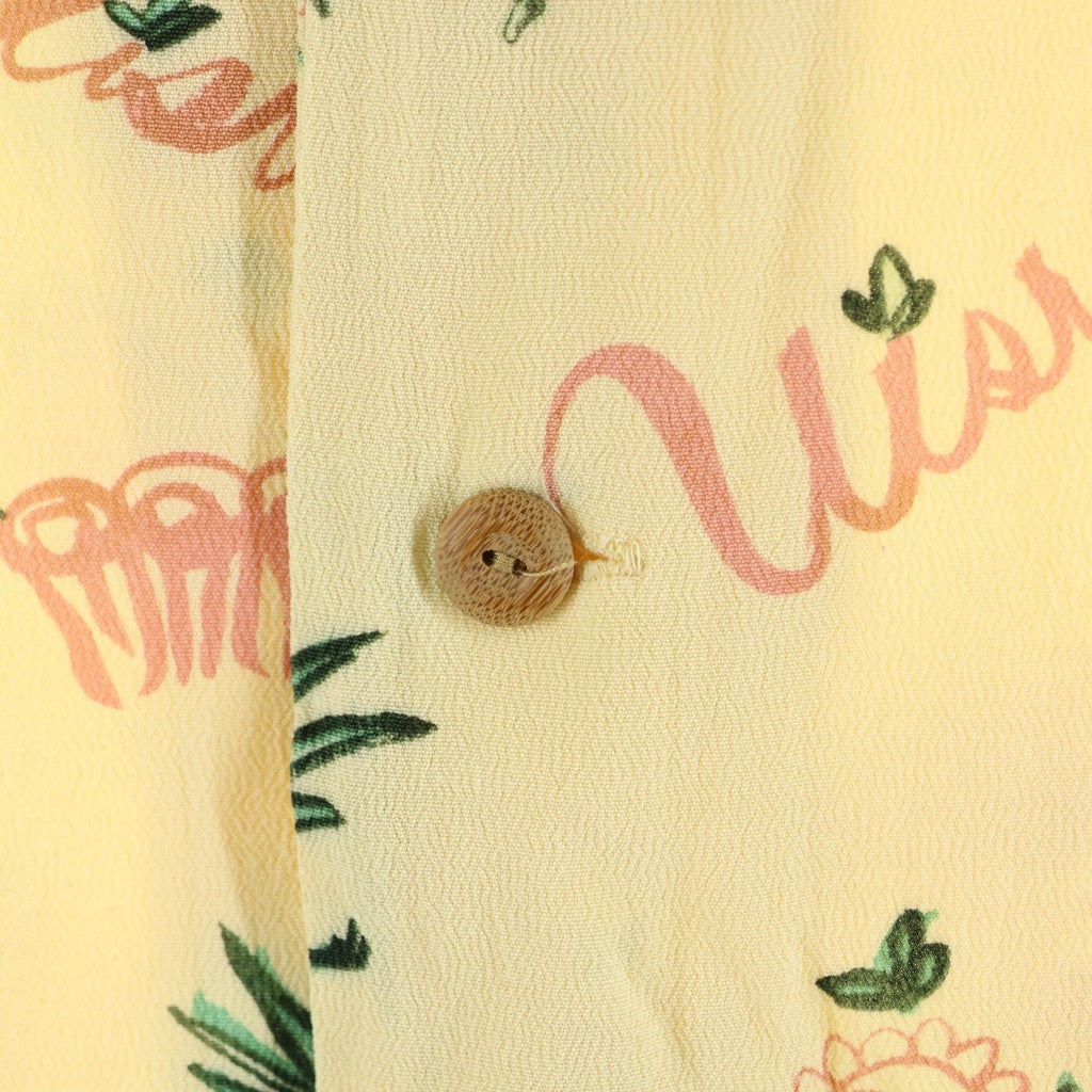 VISVIM(ヴィスヴィム) 22SS WALLIS SHIRT S/S SUNNYBIRD 0122105011017 ウォリス サニーバード オープンカラー半袖シャツ イエロー