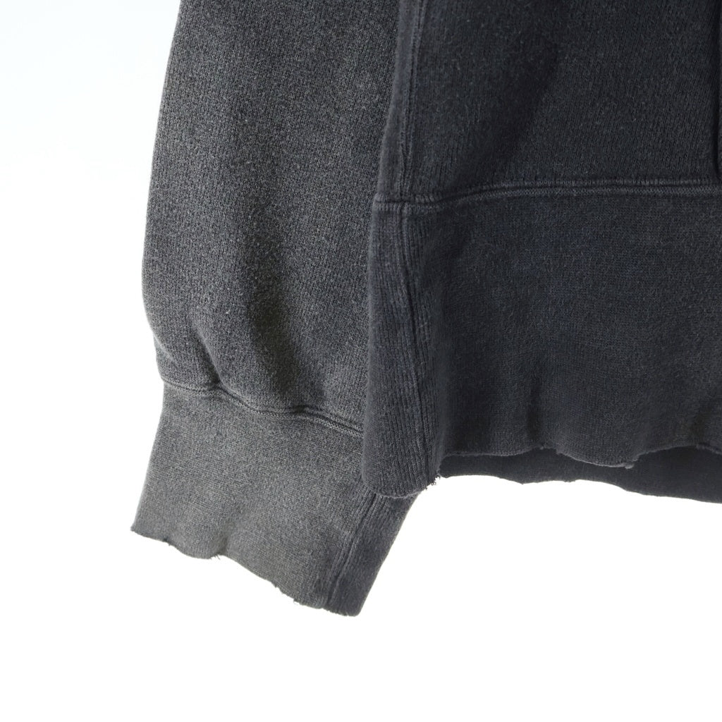 VISVIM(ヴィスヴィム) 23SS COURT HOODIE P．O CRASH ダメージ加工 フーディプルオーバーパーカー ダークグレー 0123105010019