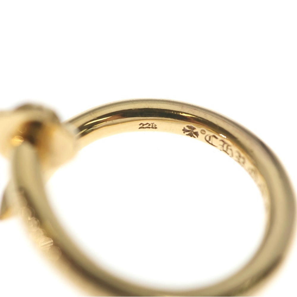 CHROME HEARTS(クロムハーツ) 22K NAIL CRSBALL ネイルクロスボール ゴールドリング ゴールド