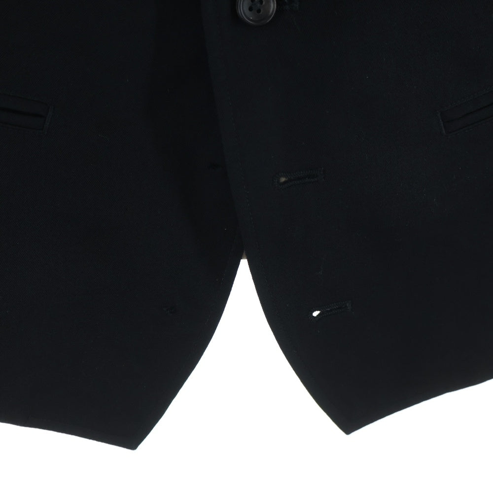 Yohji Yamamoto POUR HOMME(ヨウジヤマモト プールオム) スタンドカラーベスト ウールギャバジン HJ-V04-100 ベスト ブラック
