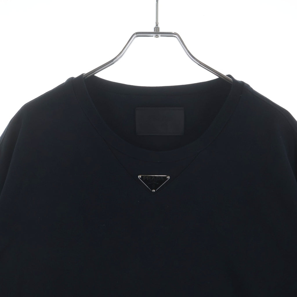 PRADA(プラダ) 23SS トライアングルロゴ クルーネックTシャツ UJN861 S232 240 ブラック