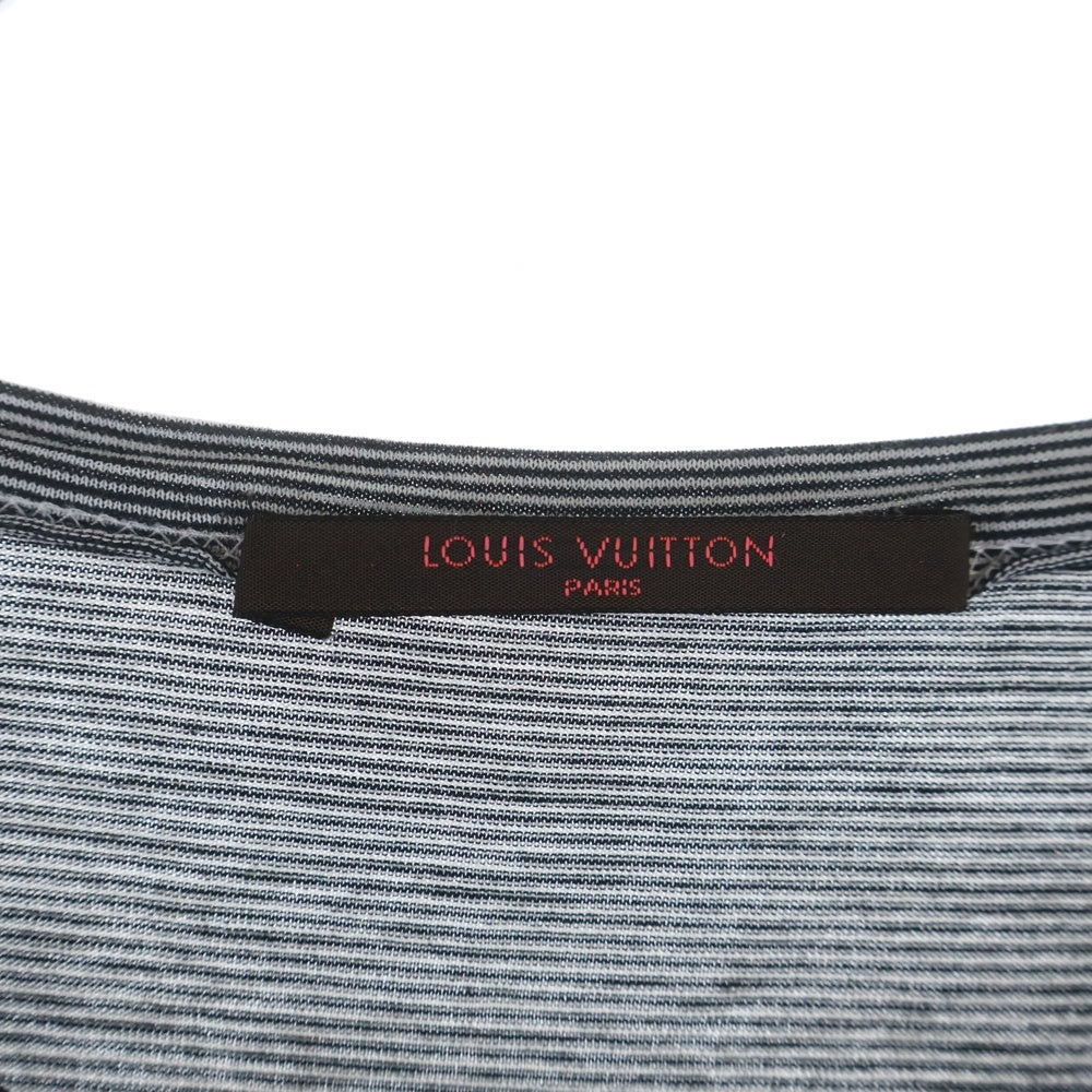 LOUIS VUITTON(ルイヴィトン) ボーダー ポケットロゴ RM091S MOJR62JDS クルーネックTシャツ ネイビー