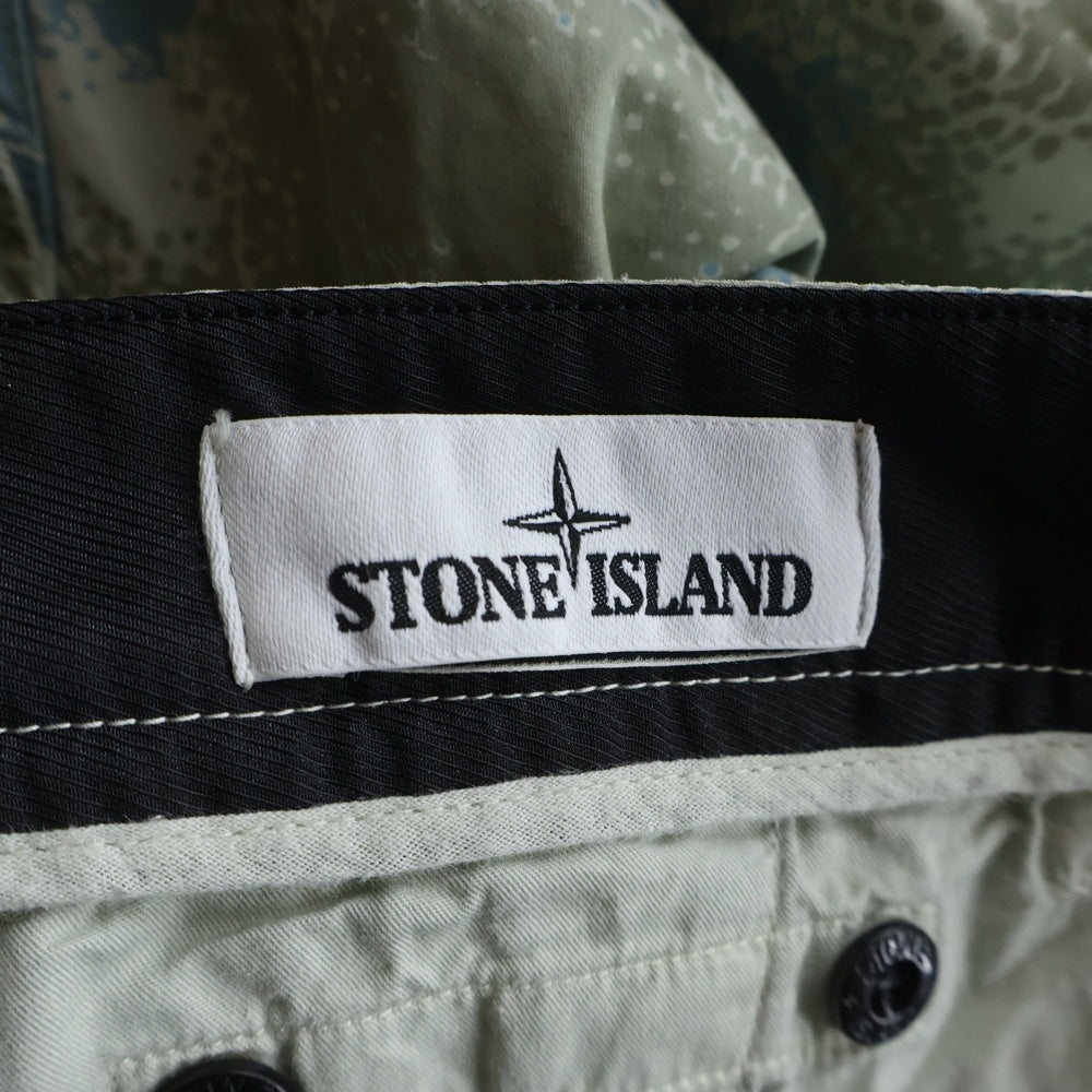STONE ISLAND(ストーンアイランド) CAMO DEVORE CARGO PANT 7213323EE ストレートパンツ グリーン