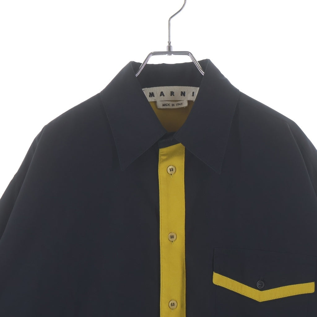 MARNI(マルニ) 20AW バイカラー長袖ボタンシャツ CUMU00128Q0 イエロー/ブラック