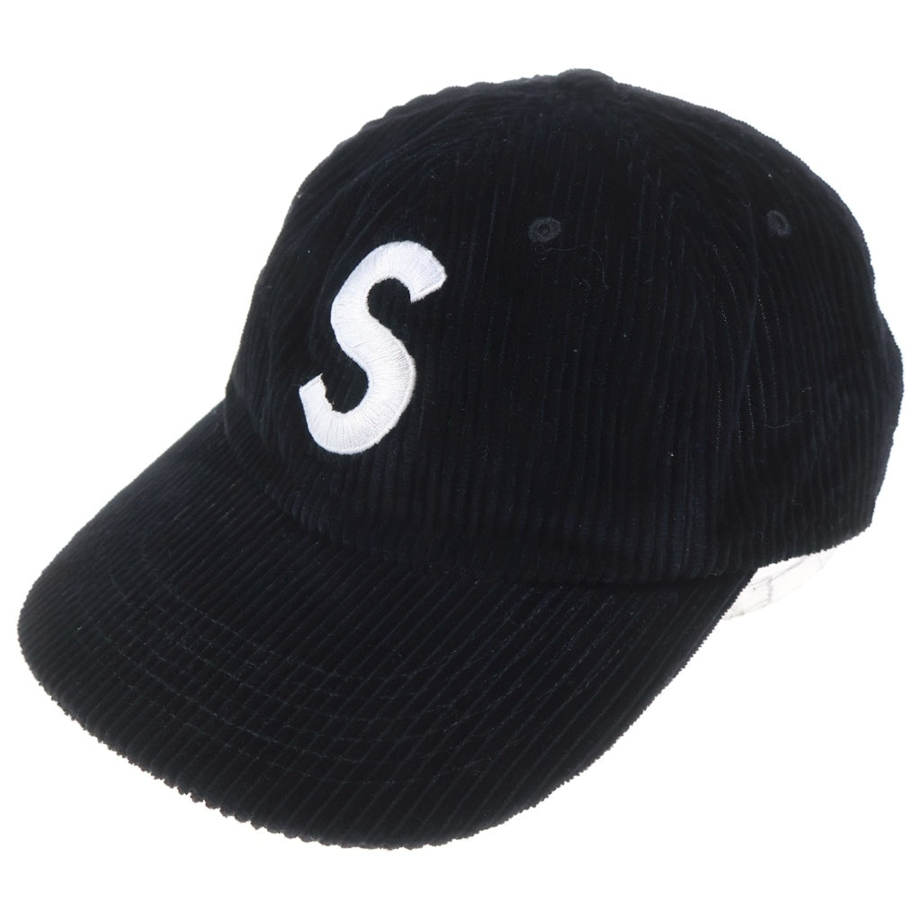 SUPREME(シュプリーム) 24AW Corduroy S Logo 6Panel Cap コーデュロイ エスロゴ キャップ ブラック