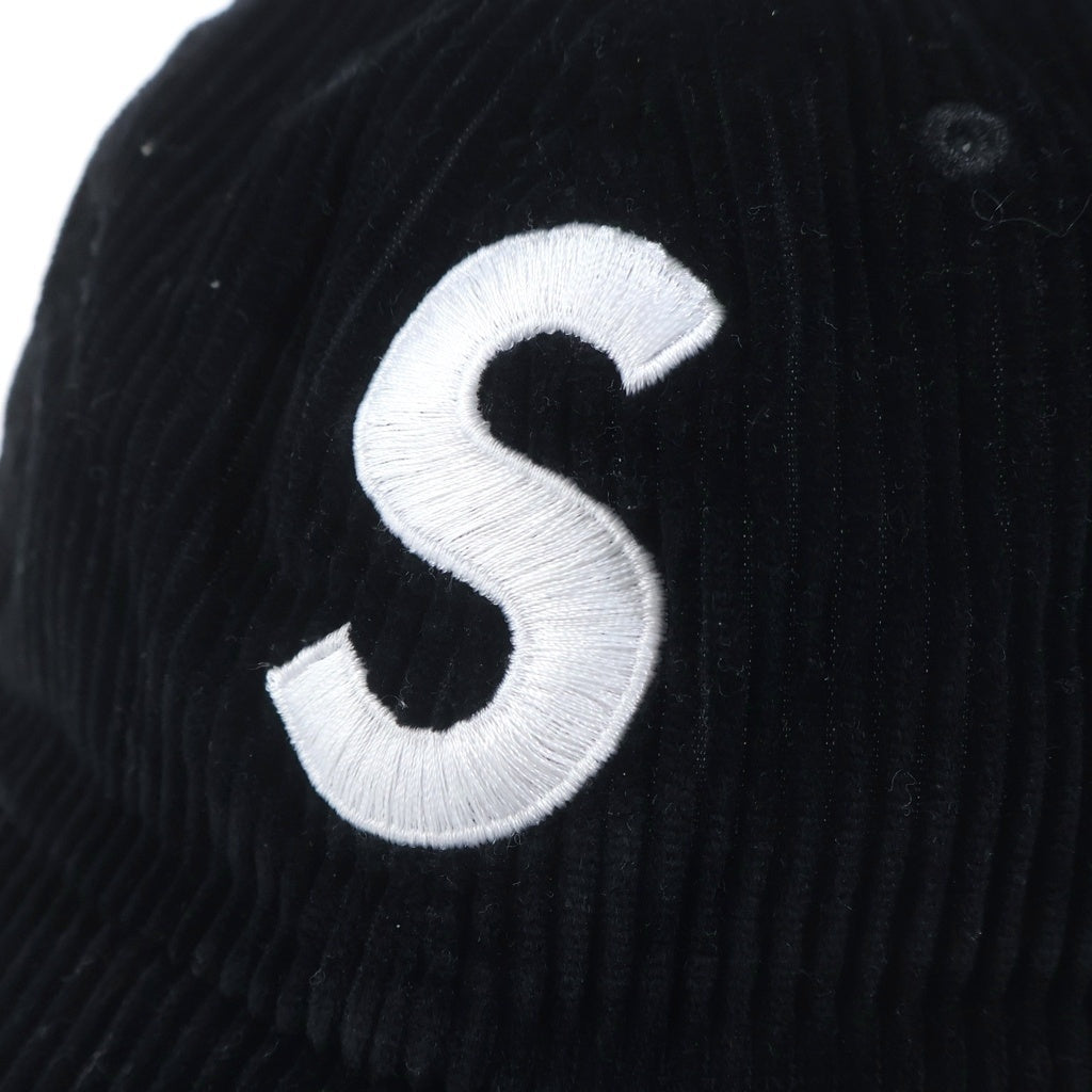 SUPREME(シュプリーム) 24AW Corduroy S Logo 6Panel Cap コーデュロイ エスロゴ キャップ ブラック