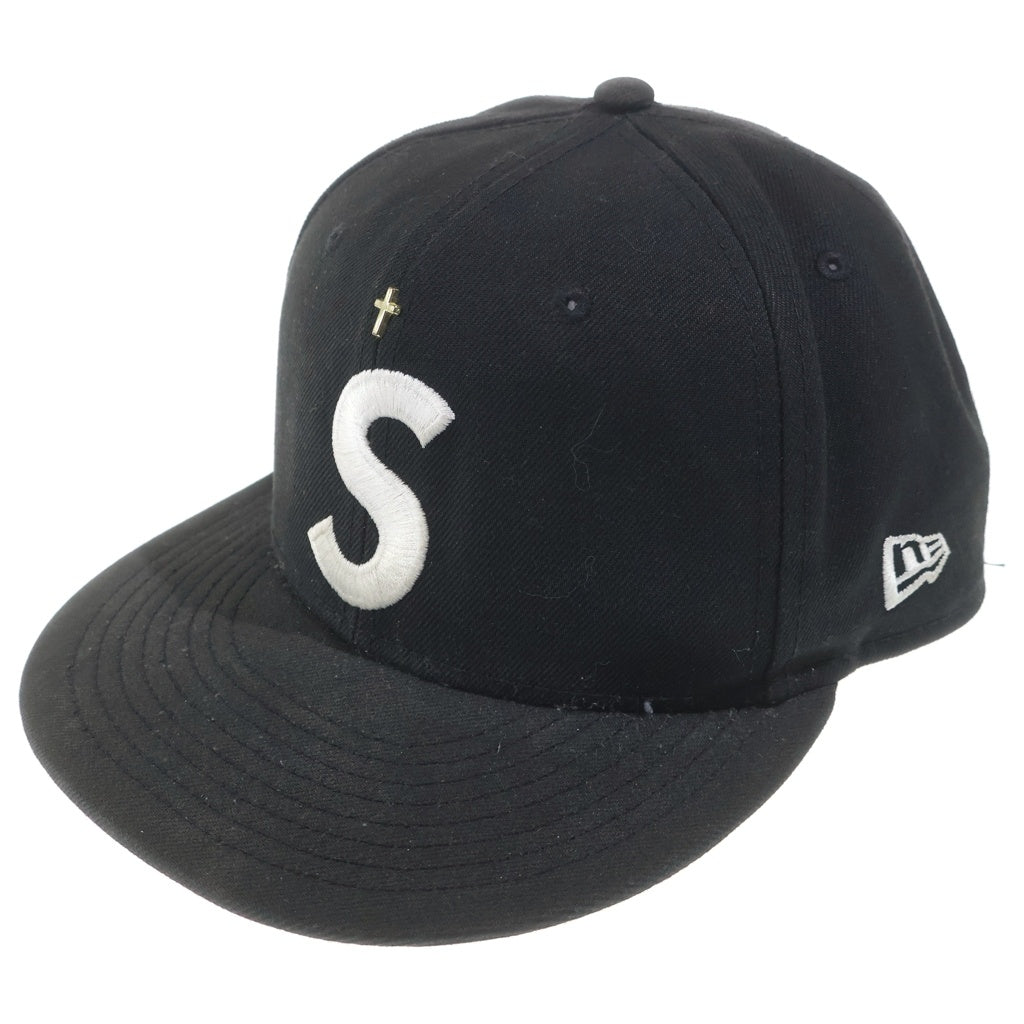 SUPREME(シュプリーム) 24SS ×New Era Gold Cross S Logo ゴールドクロス エスロゴ キャップ ブラック