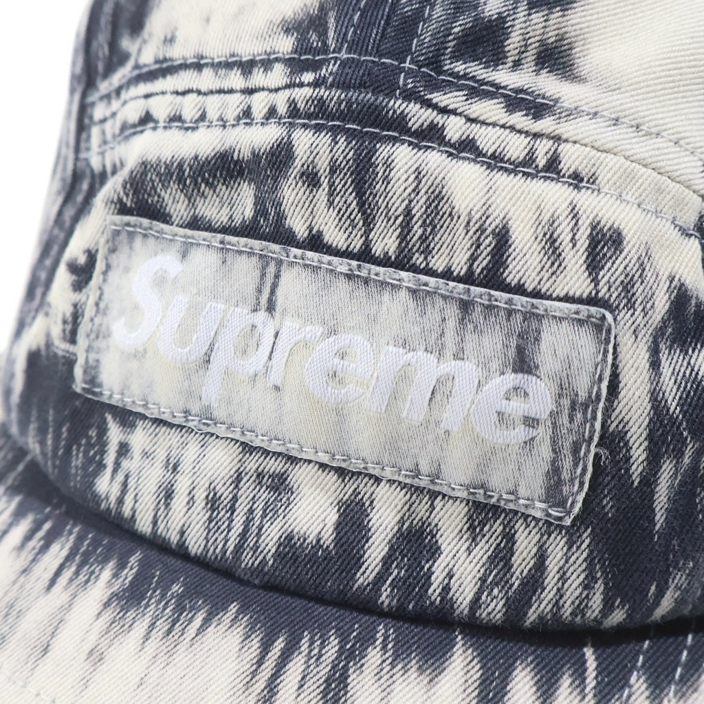 SUPREME(シュプリーム) 24SS Bleached Chino Camp Cap Black ブリーチ チノキャンプ キャップ ホワイト/ブラック