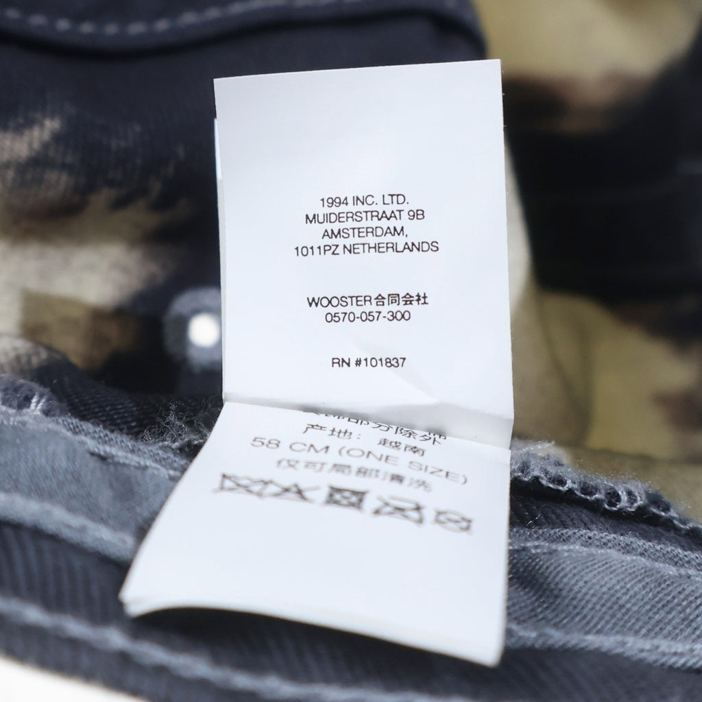 SUPREME(シュプリーム) 24SS Bleached Chino Camp Cap Black ブリーチ チノキャンプ キャップ ホワイト/ブラック