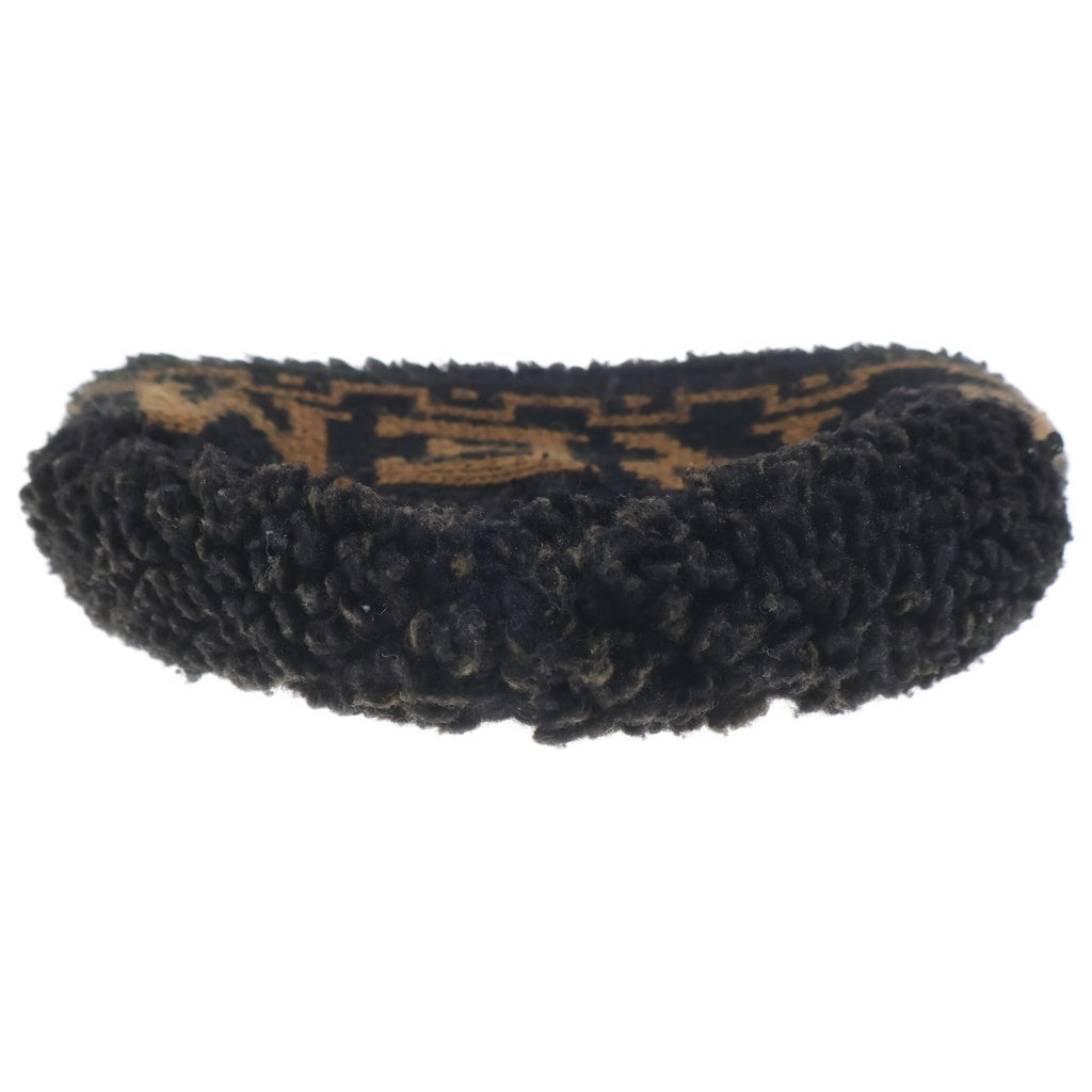 SUPREME(シュプリーム) 23AW Sherpa Logo Beanie シェルパ ロゴ ビーニー ブラック/ブラウン
