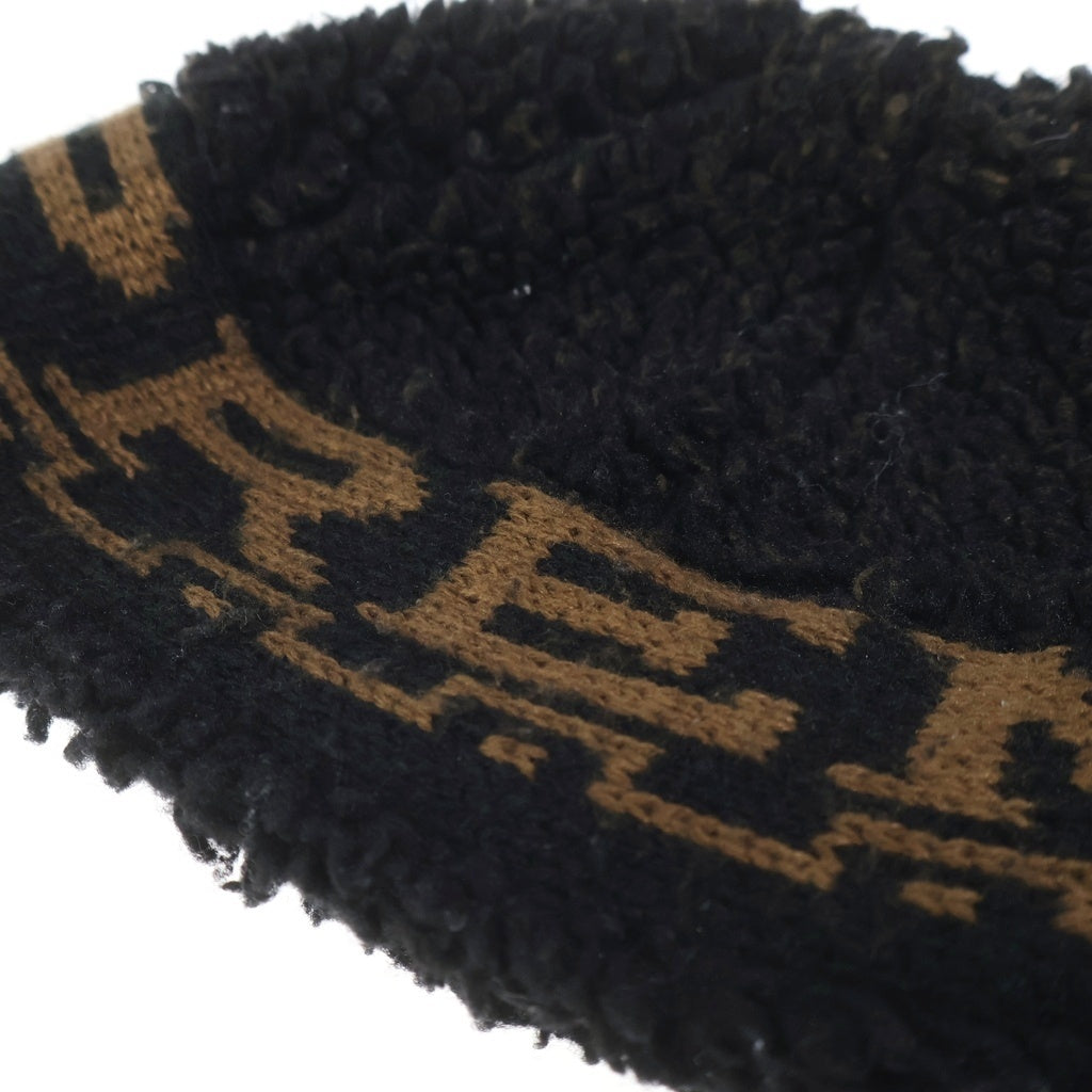 SUPREME(シュプリーム) 23AW Sherpa Logo Beanie シェルパ ロゴ ビーニー ブラック/ブラウン
