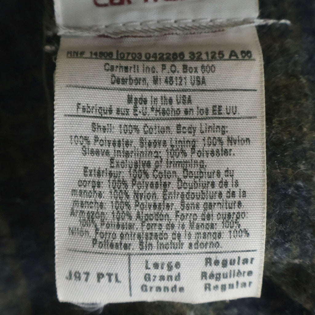 CARHARTT(カーハート) 00s USA製 Detroit Jacket Petrol デトロイトジャケット ペトロール J97 PTL ダックジャケット グレー
