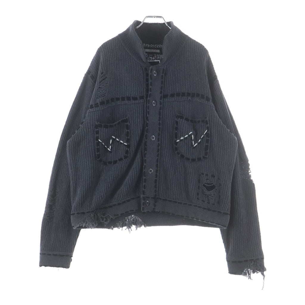 NEIGHBORHOOD(ネイバーフッド) 24AW PG1 SAVAGE KNIT PD-242-NH-KN-011 ニットシャツ グレー