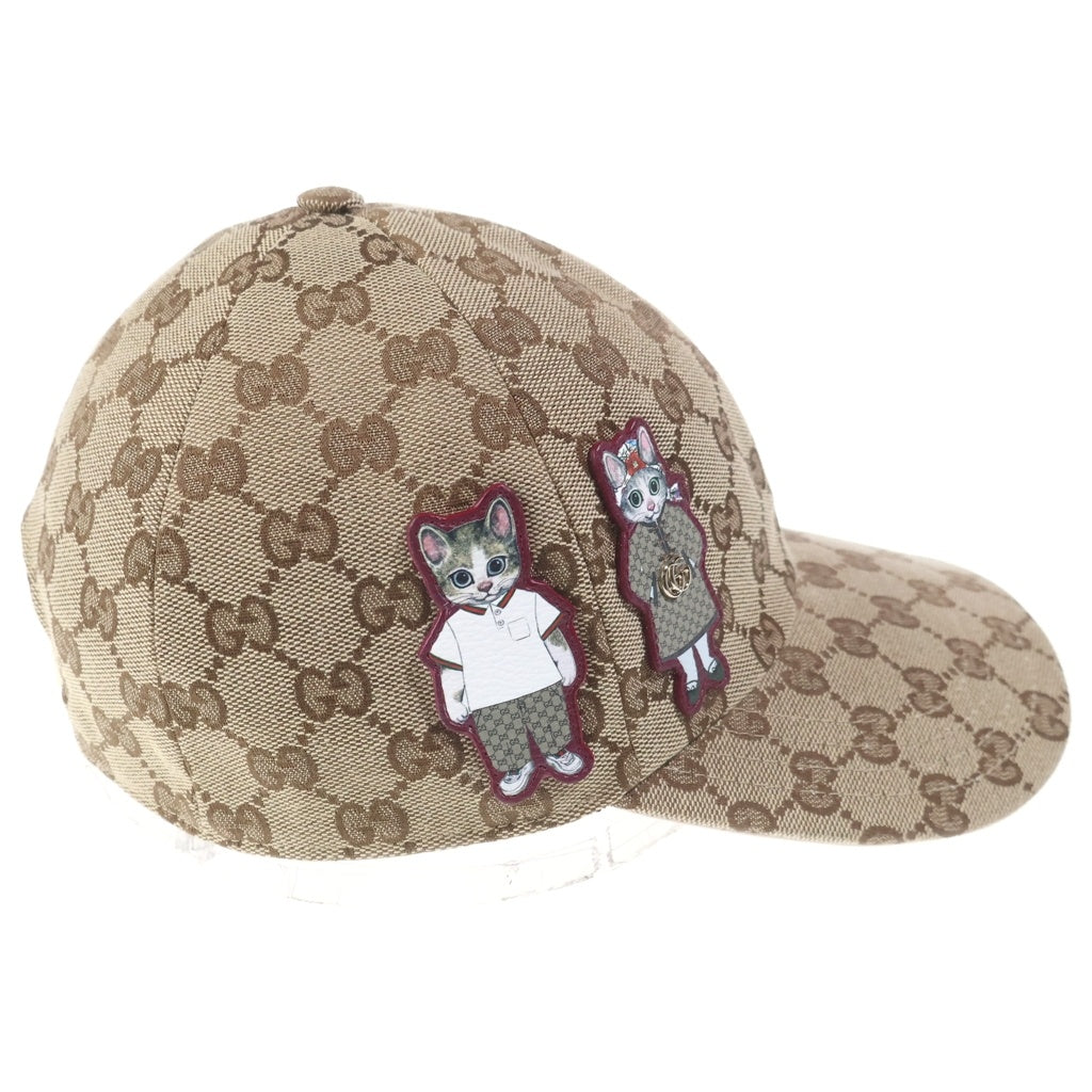 GUCCI(グッチ) ×HIGUCHI YUKO ヒグチユウコ GGキャンバス キャップ ベージュ