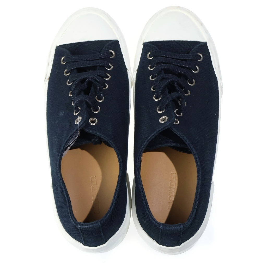 JIL SANDER(ジルサンダー) LOE TOP CANVAS SNEAKER ロートップキャンバス ローカットスニーカー ブラック/ホワイト