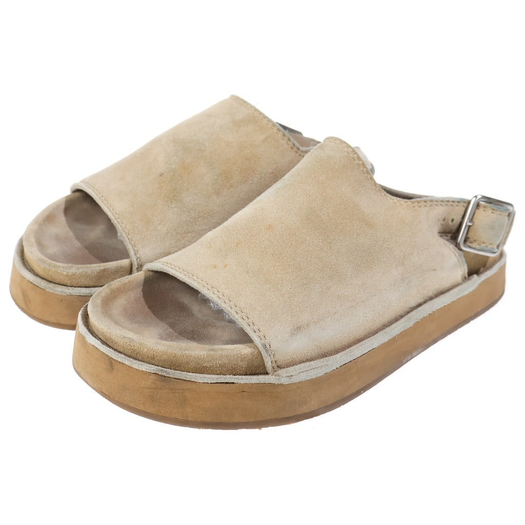 JIL SANDER(ジルサンダー) スウェードレザー バックルサンダル ベージュ JI36520A
