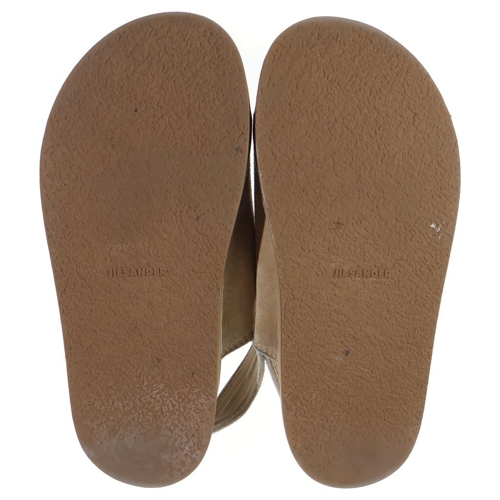 JIL SANDER(ジルサンダー) スウェードレザー バックルサンダル ベージュ JI36520A