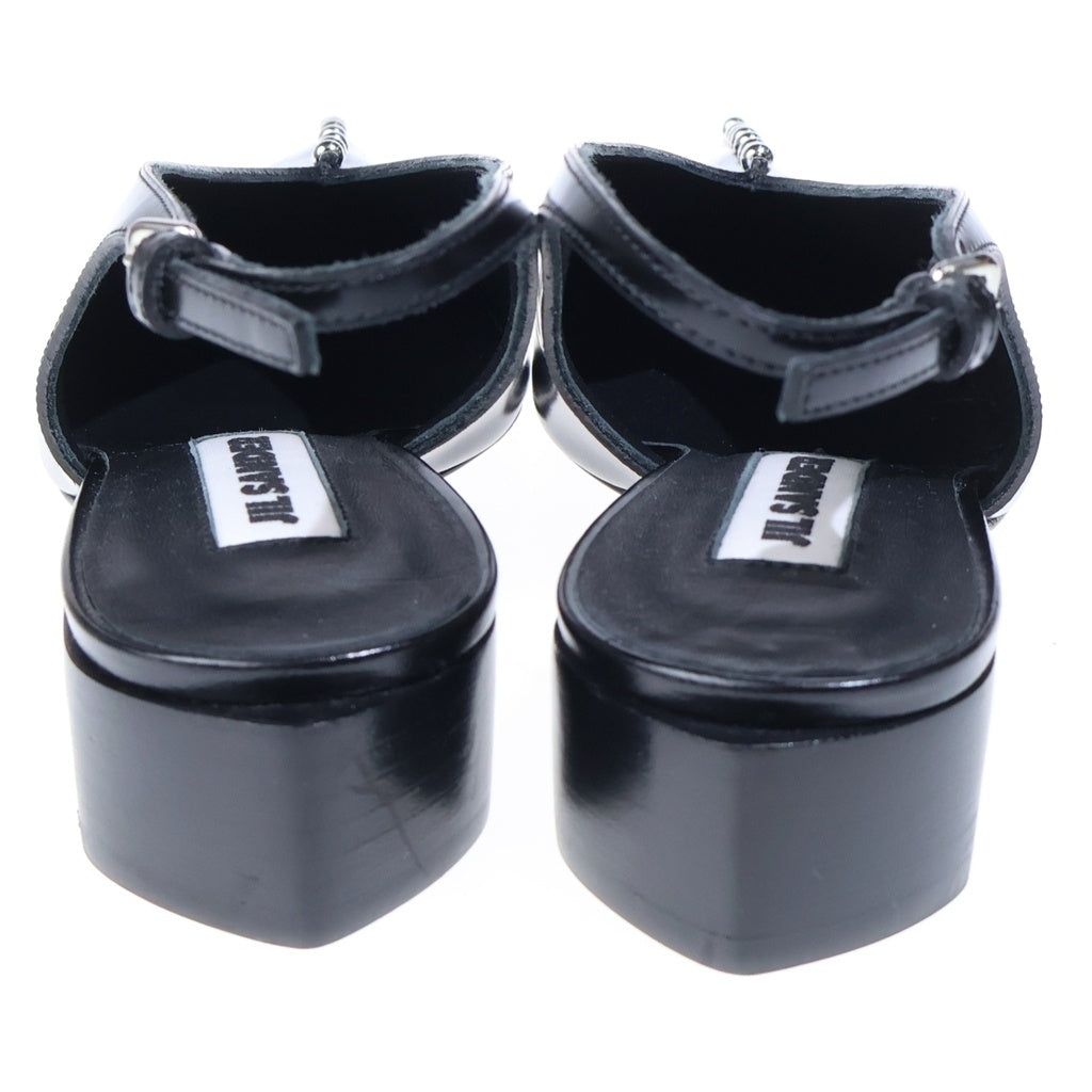 JIL SANDER(ジルサンダー) スタッズ ローヒール パンプス ブラック レディース