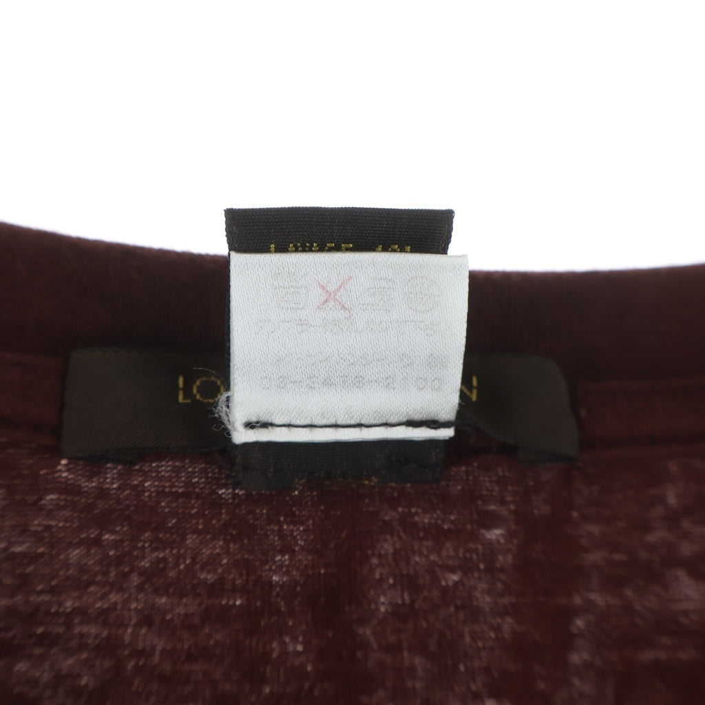 LOUIS VUITTON(ルイヴィトン) ロゴピスネーム クルーネックTシャツ ボルドー