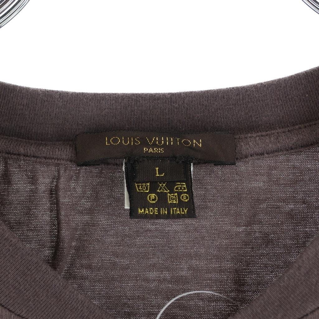 LOUIS VUITTON(ルイヴィトン) ヘンリーネック 10ボタン ロゴピスネーム ロングスリーブカットソー ブラウン