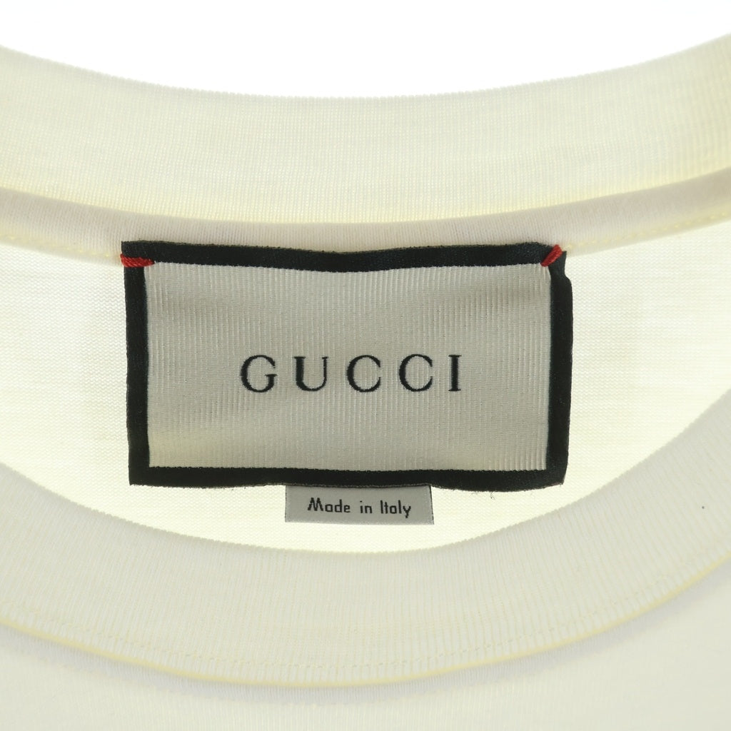 GUCCI(グッチ) ロゴブレードプリント 565806 クルーネックTシャツ ホワイト