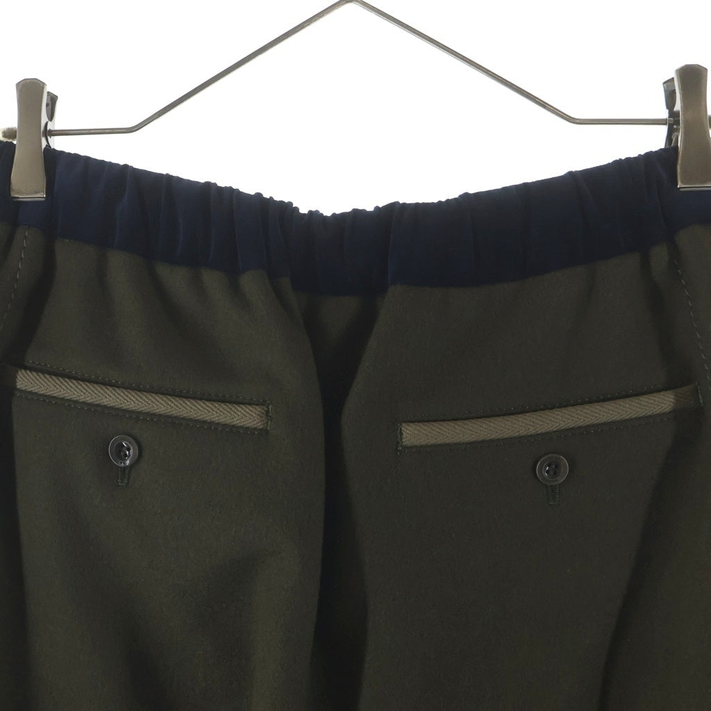 Sacai(サカイ) ウール ベルト付きメルトンクロップド パンツ 19-02044M