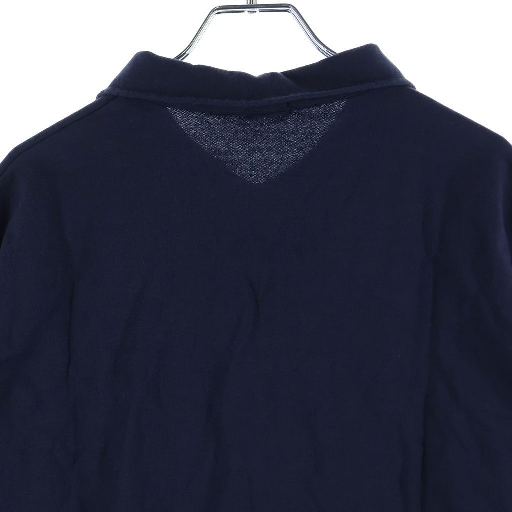 COMOLI(コモリ) 23SS コットンシルクジャージハーフジップスウェット 襟付き X01-05017 ハーフジップスウェット ネイビー