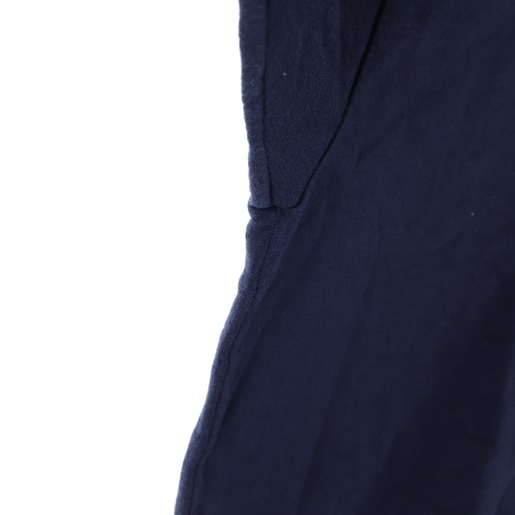 COMOLI(コモリ) 23SS コットンシルクジャージハーフジップスウェット 襟付き X01-05017 ハーフジップスウェット ネイビー