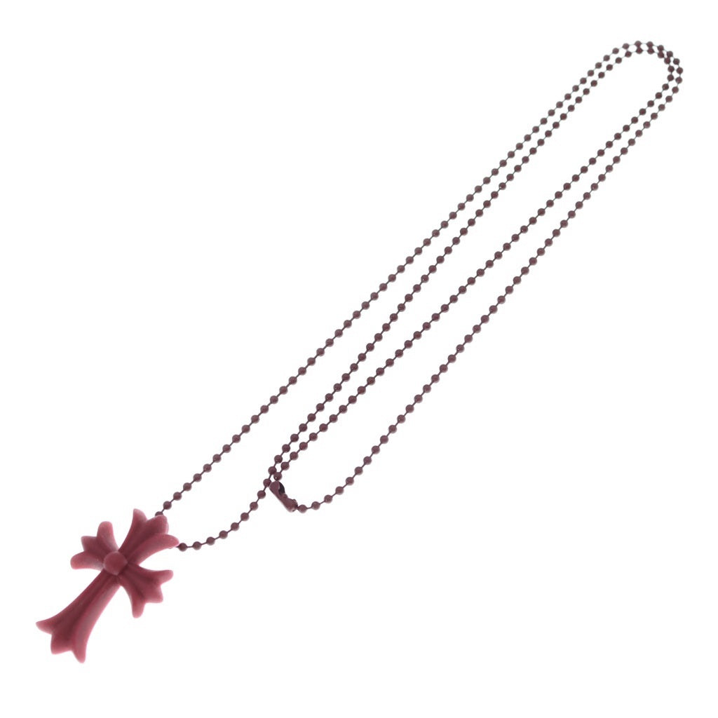 CHROME HEARTS(クロムハーツ) RUBBER CH CRS SML スモールCHクロス ラバーネックレス シリコン ボルドー BCA306