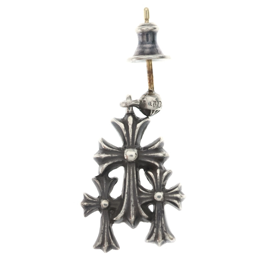 CHROME HEARTS(クロムハーツ) 3CH CROSS DROP トリプルクロス 3クロス ドロップピアス シルバー BCA089