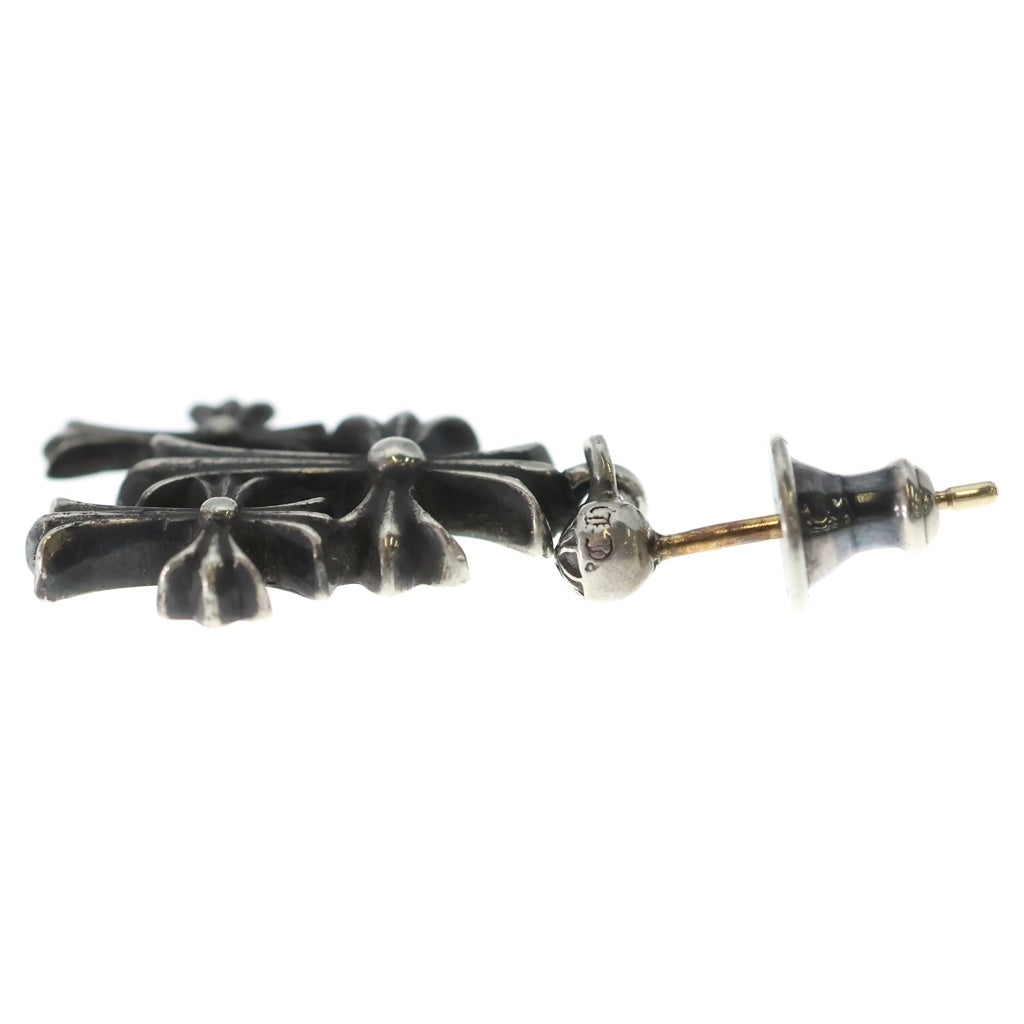 CHROME HEARTS(クロムハーツ) 3CH CROSS DROP トリプルクロス 3クロス ドロップピアス シルバー BCA089