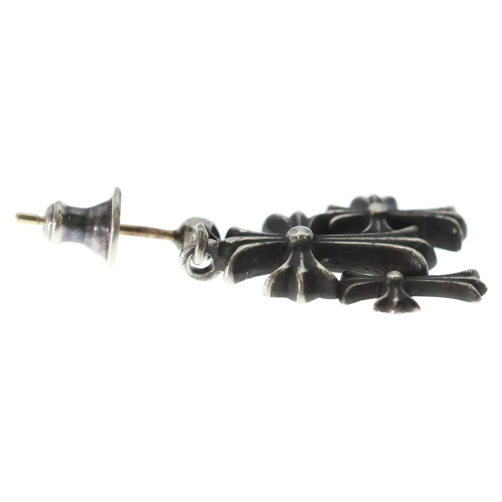 CHROME HEARTS(クロムハーツ) 3CH CROSS DROP トリプルクロス 3クロス ドロップピアス シルバー BCA089