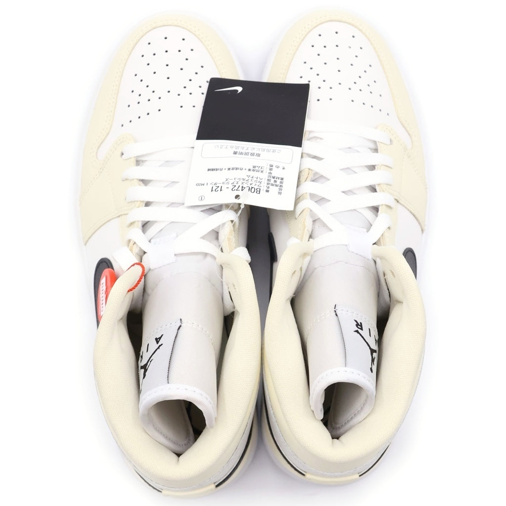 NIKE(ナイキ) Air Jordan 1 Mid Coconut Milk エアジョーダン1 ミッド ココナッツミルク ハイカットスニーカー 27cm/US10 クリーム