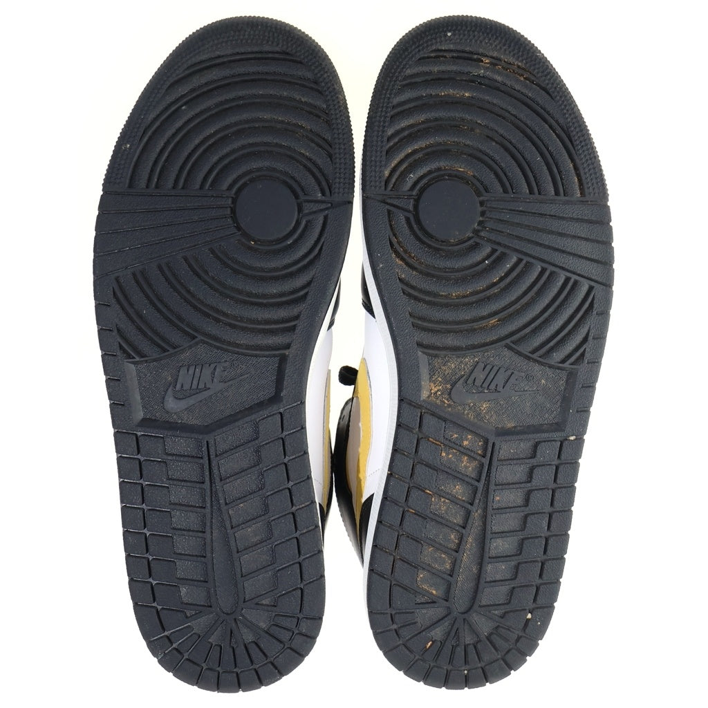 NIKE(ナイキ) AIR JORDAN 1 MID エアジョーダン1 ミッドカットスニーカー ホワイト/ブラック/イエロー 28cm/US10 554724-177