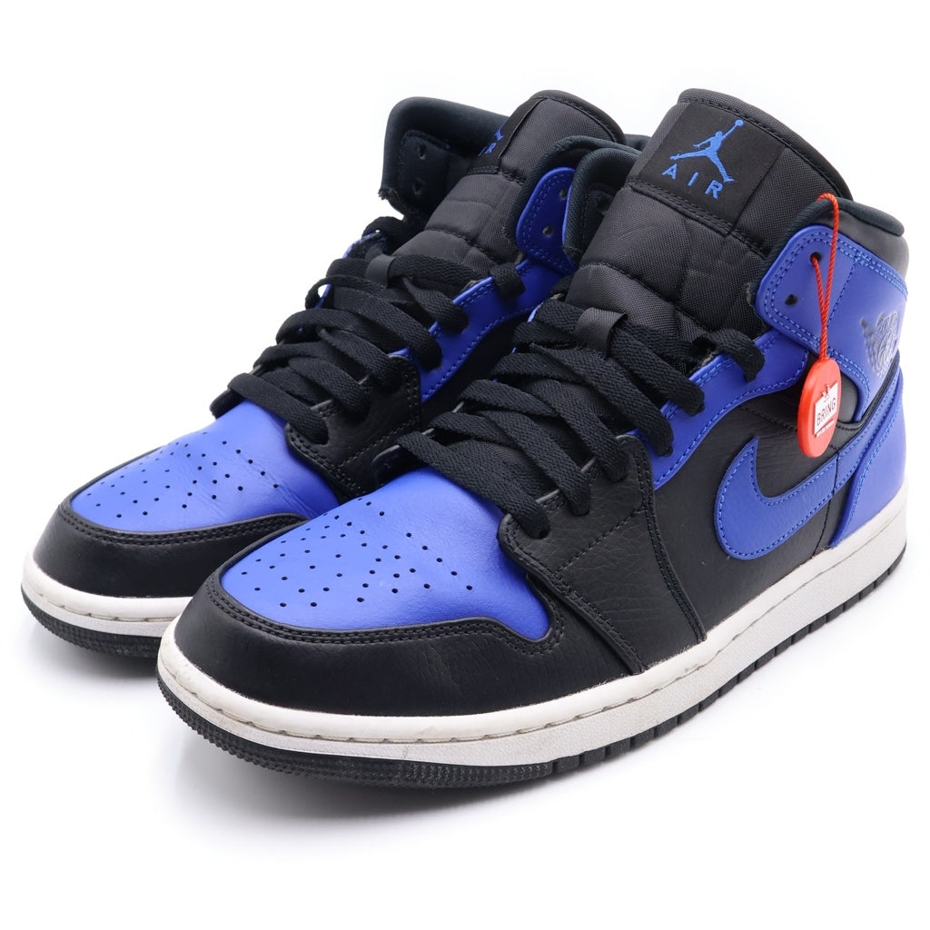 NIKE(ナイキ) AIR JORDAN 1 MID HYPER ROYAL エアジョーダン1 ハイパーロイヤル ローカットスニーカー ブラック/ブルー US8.5/26.5cm 554724-077