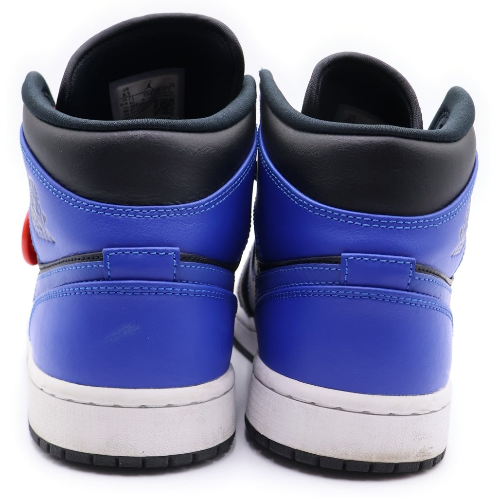 NIKE(ナイキ) AIR JORDAN 1 MID HYPER ROYAL エアジョーダン1 ハイパーロイヤル ローカットスニーカー ブラック/ブルー US8.5/26.5cm 554724-077
